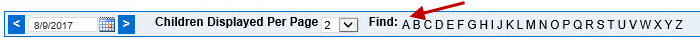 An image showing how to find a specific student