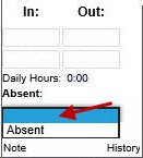 An image showing the how to remove a previously selected holiday absence